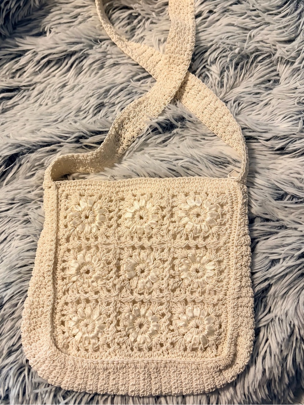 Boho Crochet Shoulder Bag - Picture 5 of 9
